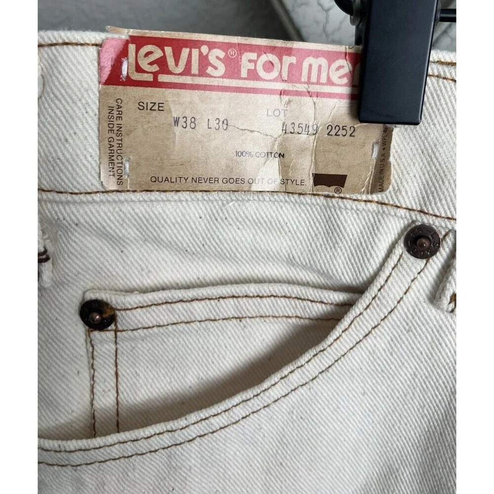 NWT! Deadstock Vtg 1980's Levi's For Men 38X30 Two Horse Jeans Leather Tab